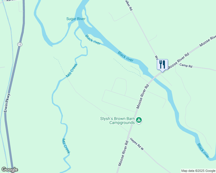 map of restaurants, bars, coffee shops, grocery stores, and more near 2060 Riverview Circle in Boonville
