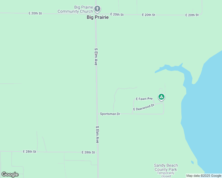 map of restaurants, bars, coffee shops, grocery stores, and more near 2430 South Elm Avenue in White Cloud