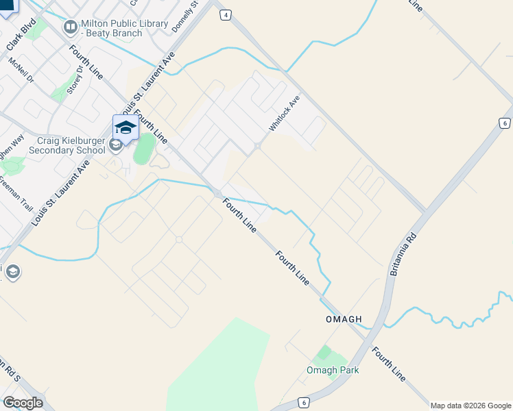 map of restaurants, bars, coffee shops, grocery stores, and more near 1399 Hearns Place in Milton