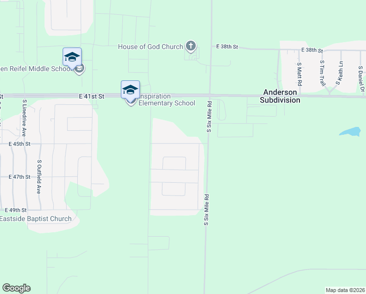 map of restaurants, bars, coffee shops, grocery stores, and more near 7418 East 45th Street in Sioux Falls