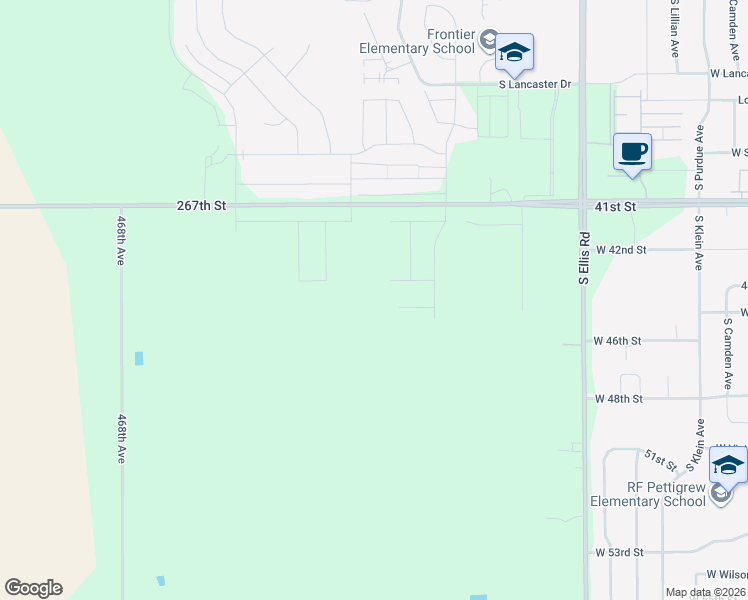 map of restaurants, bars, coffee shops, grocery stores, and more near 46819-46879 267th Street in Sioux Falls