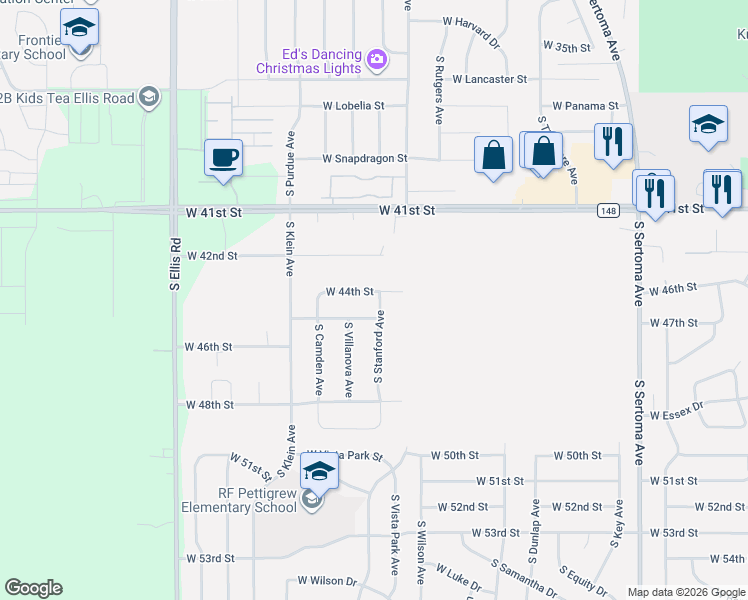 map of restaurants, bars, coffee shops, grocery stores, and more near 3701 South Stanford Avenue in Sioux Falls
