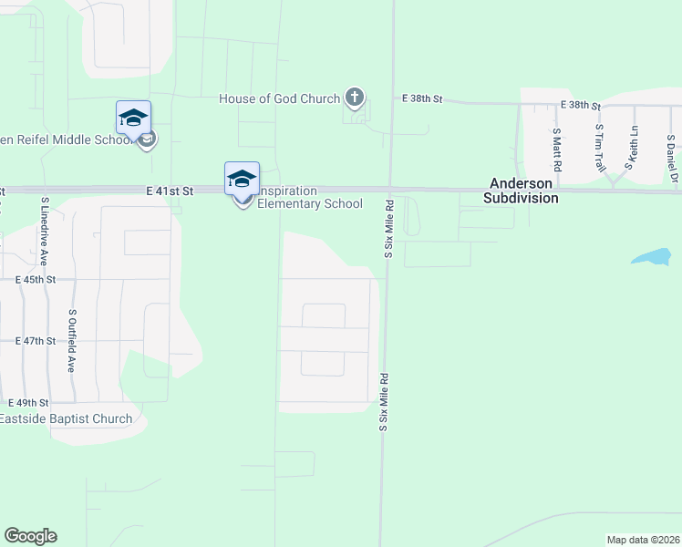 map of restaurants, bars, coffee shops, grocery stores, and more near 7418 East 45th Street in Sioux Falls
