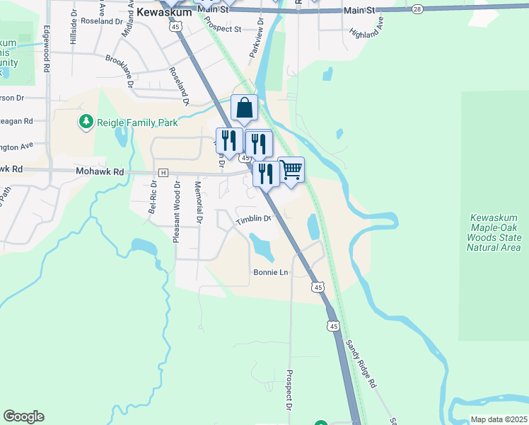 map of restaurants, bars, coffee shops, grocery stores, and more near 965 Fond Du Lac Avenue in Kewaskum