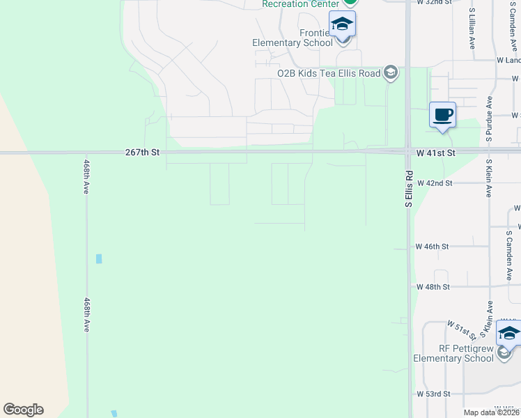 map of restaurants, bars, coffee shops, grocery stores, and more near 46819-46879 267th Street in Sioux Falls