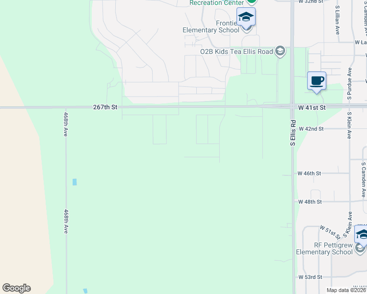 map of restaurants, bars, coffee shops, grocery stores, and more near 46819-46879 267th Street in Sioux Falls