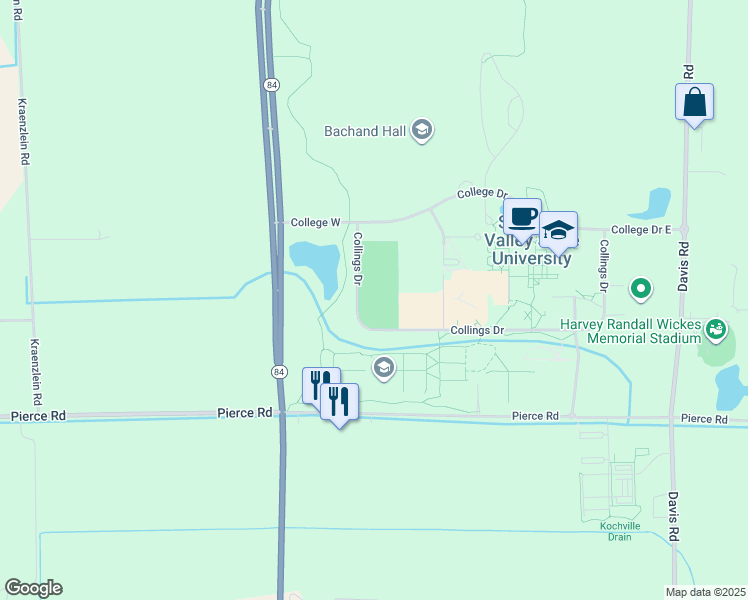 map of restaurants, bars, coffee shops, grocery stores, and more near in Bay City