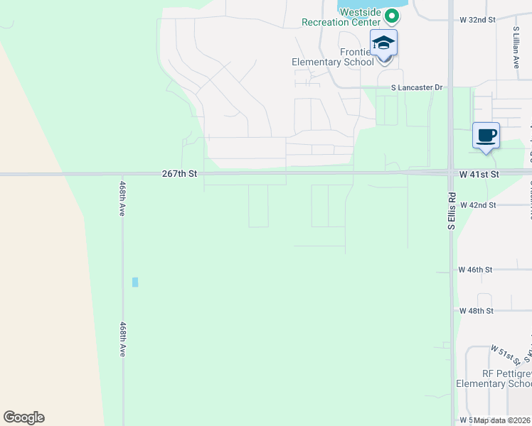 map of restaurants, bars, coffee shops, grocery stores, and more near 46780 County Highway 148 in Sioux Falls
