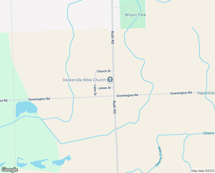 map of restaurants, bars, coffee shops, grocery stores, and more near 2473 Jones Street in Deckerville