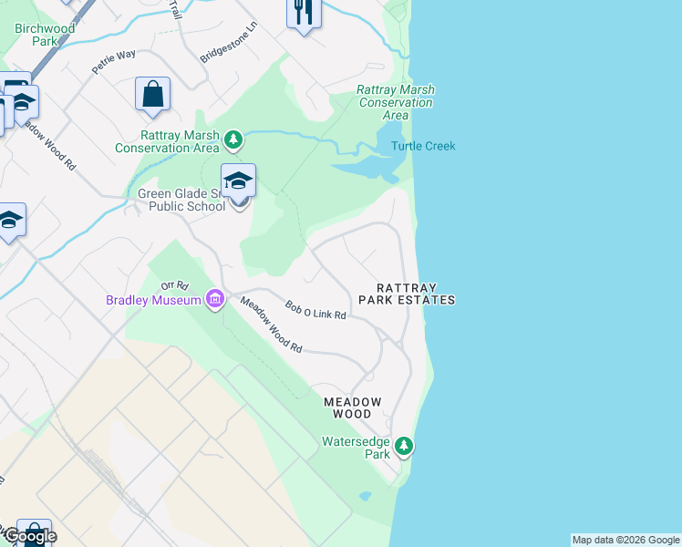 map of restaurants, bars, coffee shops, grocery stores, and more near 539 Old Poplar Row in Mississauga