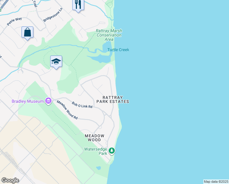 map of restaurants, bars, coffee shops, grocery stores, and more near 1440 Watersedge Road in Mississauga