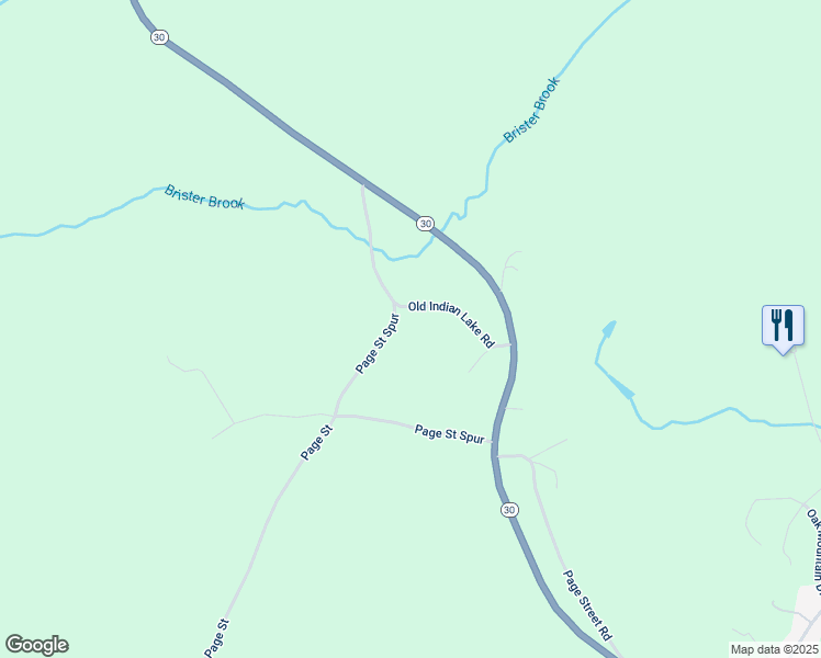 map of restaurants, bars, coffee shops, grocery stores, and more near 125 Old Indian Lake Rd in Speculator
