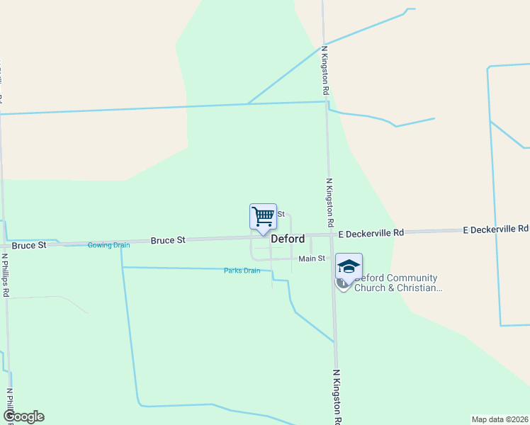 map of restaurants, bars, coffee shops, grocery stores, and more near 5879 Reed Street in Deford