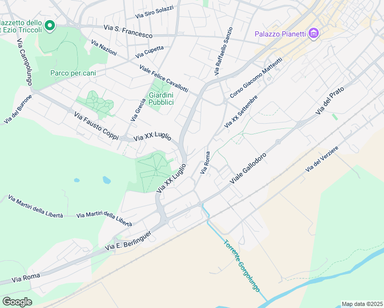 map of restaurants, bars, coffee shops, grocery stores, and more near 9 Via Monte Tabor in Jesi