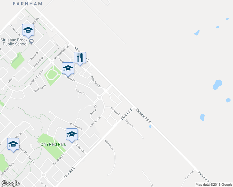 map of restaurants, bars, coffee shops, grocery stores, and more near in Guelph