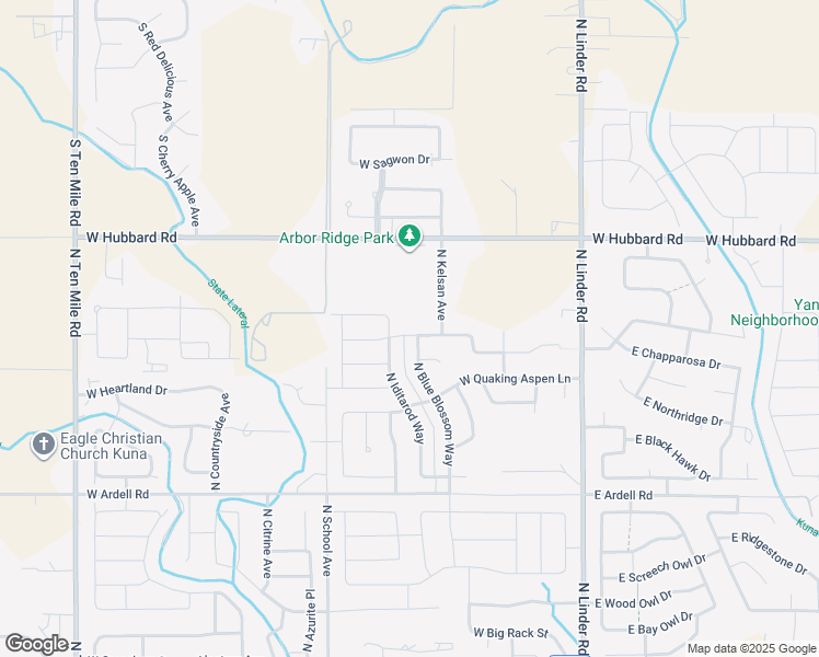 map of restaurants, bars, coffee shops, grocery stores, and more near 658 West Treehouse Way in Kuna
