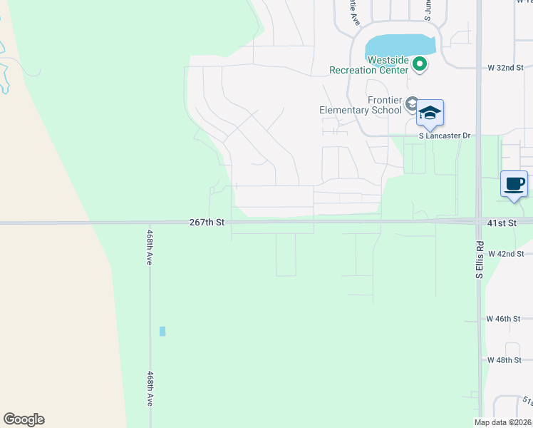 map of restaurants, bars, coffee shops, grocery stores, and more near 46816 267th Street in Sioux Falls