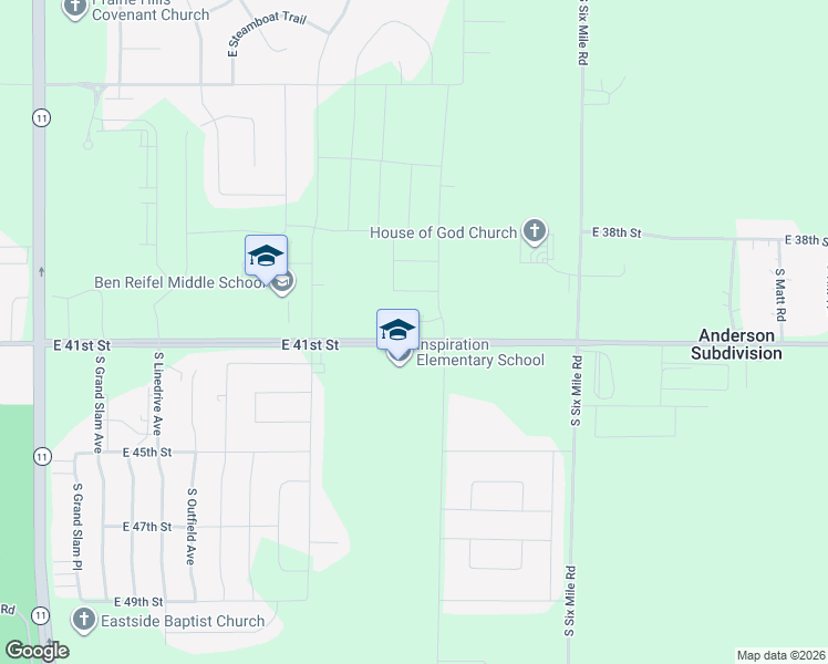 map of restaurants, bars, coffee shops, grocery stores, and more near 7101 East 41st Street in Sioux Falls