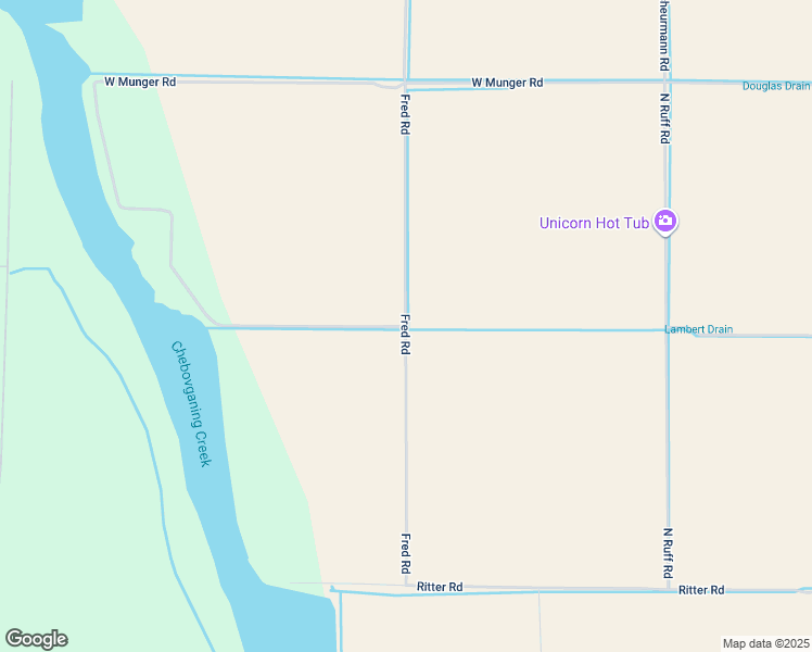 map of restaurants, bars, coffee shops, grocery stores, and more near Fred Road in Saginaw