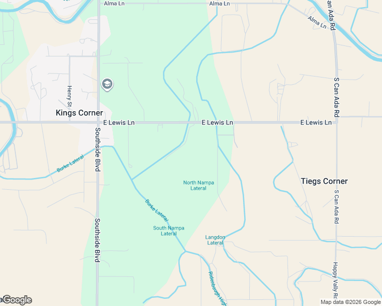 map of restaurants, bars, coffee shops, grocery stores, and more near 9900 Aztlan Drive in Nampa