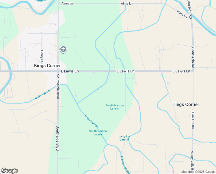 map of restaurants, bars, coffee shops, grocery stores, and more near 9900 Aztlan Drive in Nampa