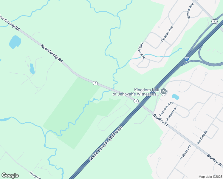 map of restaurants, bars, coffee shops, grocery stores, and more near 63 New County Road in Saco