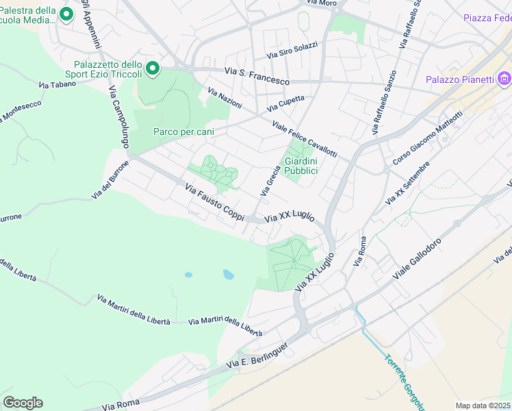 map of restaurants, bars, coffee shops, grocery stores, and more near 4 Via Salvo D'Acquisto in Jesi