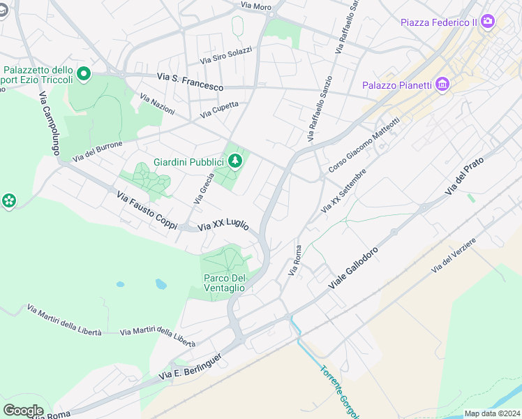 map of restaurants, bars, coffee shops, grocery stores, and more near 15B Via Staffolo in Jesi