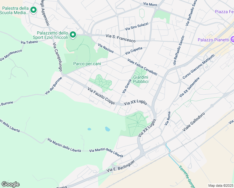 map of restaurants, bars, coffee shops, grocery stores, and more near 4 Via Salvo D'Acquisto in Jesi