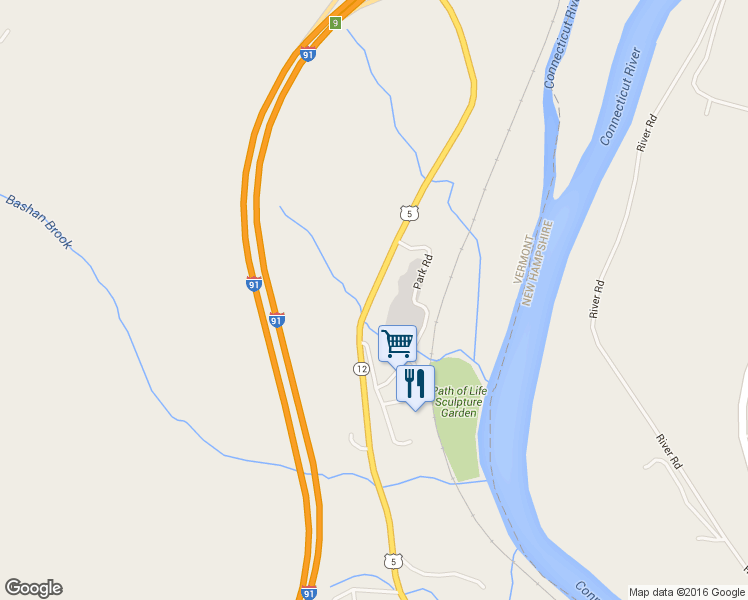 map of restaurants, bars, coffee shops, grocery stores, and more near 273 U.S. Route 5 North in Windsor