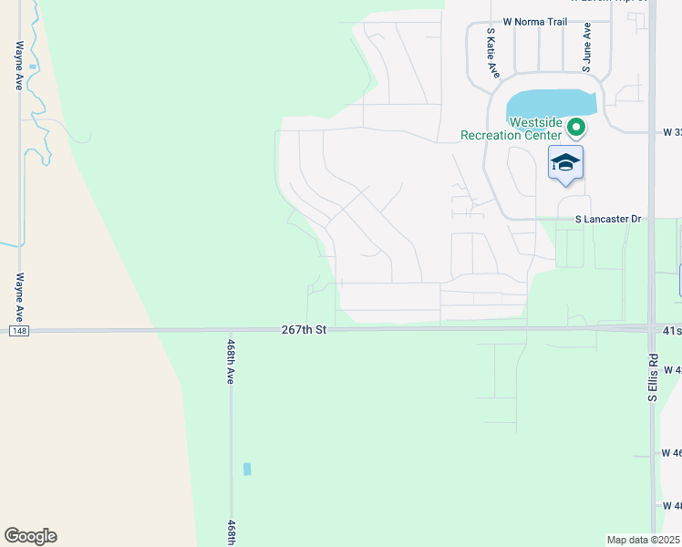 map of restaurants, bars, coffee shops, grocery stores, and more near 46816 267th Street in Sioux Falls