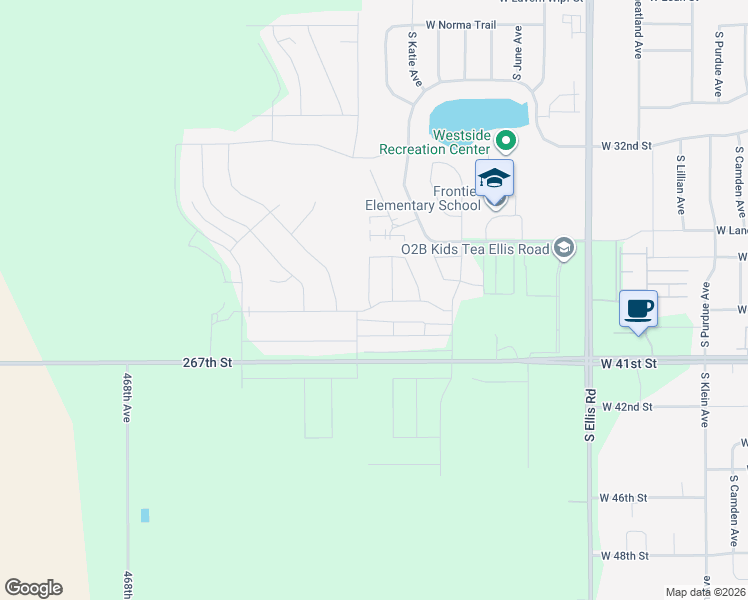 map of restaurants, bars, coffee shops, grocery stores, and more near 46816-46856 267th Street in Sioux Falls