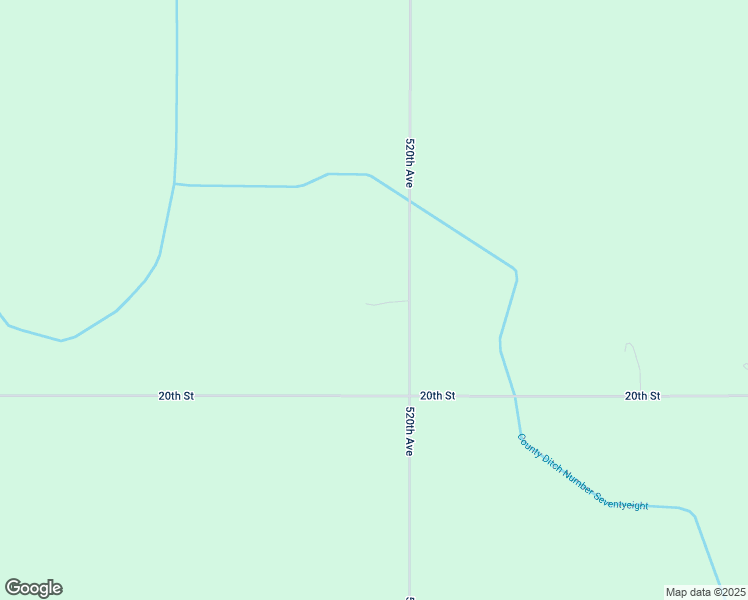 map of restaurants, bars, coffee shops, grocery stores, and more near 2205 520th Avenue in Bricelyn