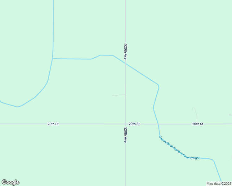 map of restaurants, bars, coffee shops, grocery stores, and more near 2205 520th Avenue in Bricelyn