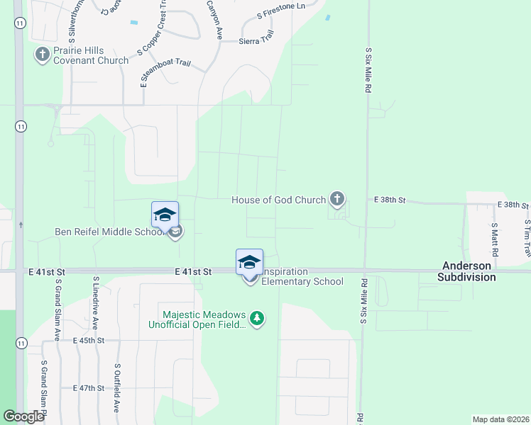 map of restaurants, bars, coffee shops, grocery stores, and more near South Copper Forge Avenue in Sioux Falls