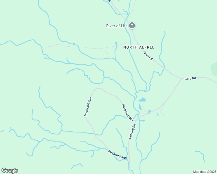 map of restaurants, bars, coffee shops, grocery stores, and more near Pheasant Run in Alfred