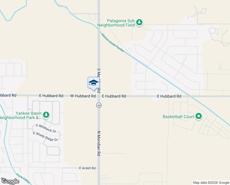 map of restaurants, bars, coffee shops, grocery stores, and more near 150 East Hubbard Road in Kuna