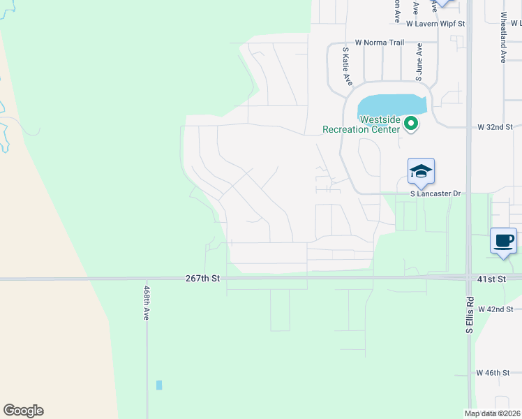 map of restaurants, bars, coffee shops, grocery stores, and more near Gert Street in Sioux Falls