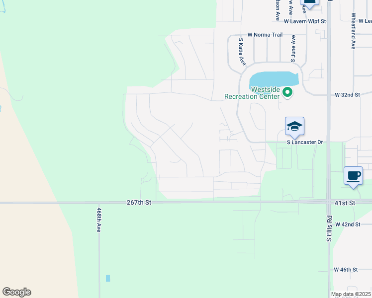 map of restaurants, bars, coffee shops, grocery stores, and more near Gert Street in Sioux Falls