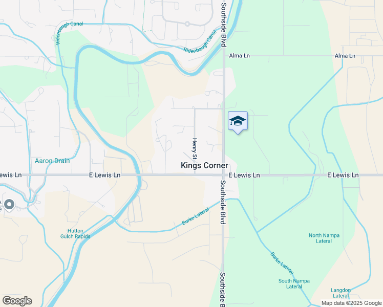 map of restaurants, bars, coffee shops, grocery stores, and more near 5324 Henry Street in Nampa