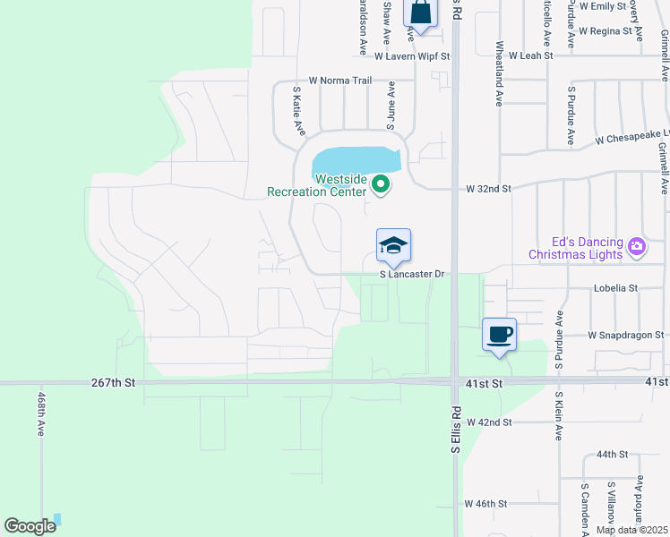 map of restaurants, bars, coffee shops, grocery stores, and more near 2624 Lancaster Drive in Sioux Falls