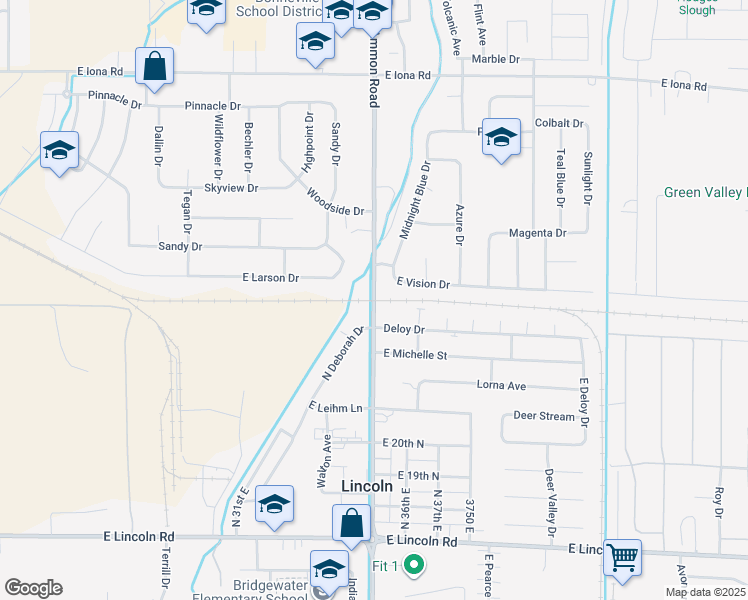 map of restaurants, bars, coffee shops, grocery stores, and more near 2637 Ammon Road in Idaho Falls