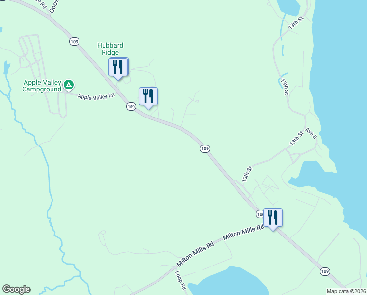 map of restaurants, bars, coffee shops, grocery stores, and more near 799 Maine 109 in Acton