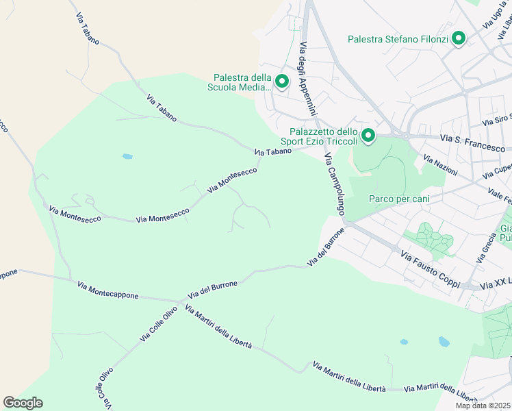 map of restaurants, bars, coffee shops, grocery stores, and more near 8 Via Montesecco in Provincia di Ancona