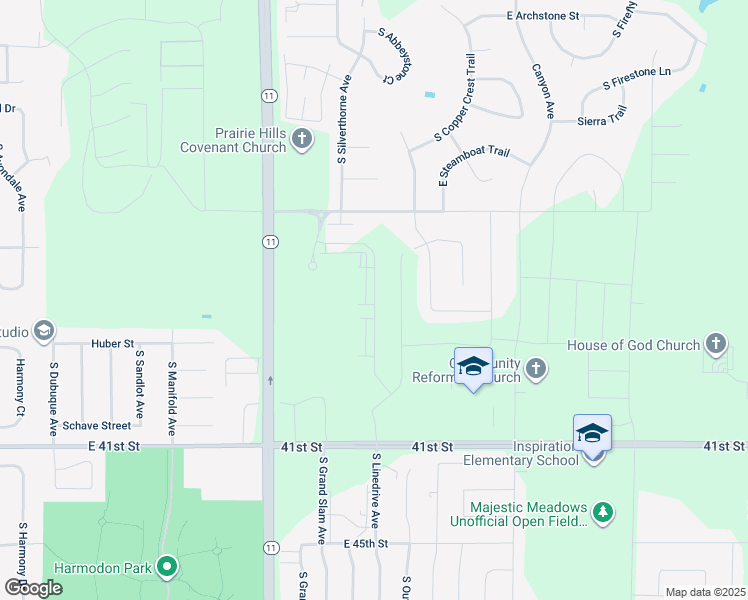 map of restaurants, bars, coffee shops, grocery stores, and more near 2705 South Moss Stone Circle in Sioux Falls