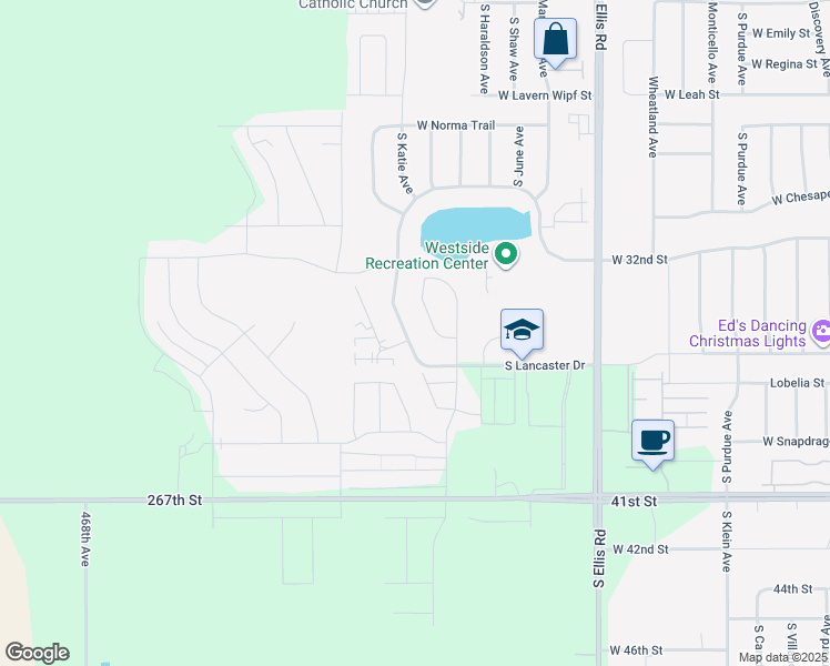 map of restaurants, bars, coffee shops, grocery stores, and more near 2516 Lancaster Drive in Sioux Falls