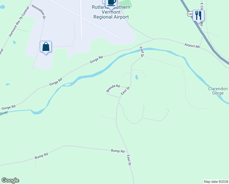map of restaurants, bars, coffee shops, grocery stores, and more near 170 Brenda Rd in Clarendon