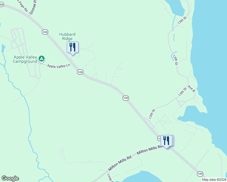 map of restaurants, bars, coffee shops, grocery stores, and more near 799 Maine 109 in Acton