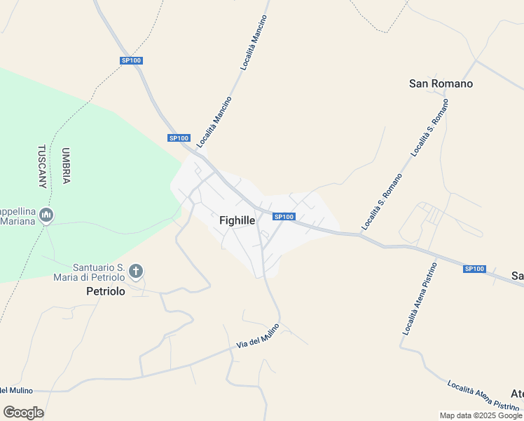 map of restaurants, bars, coffee shops, grocery stores, and more near 25 Via Palazzo Manfroni in Fighille