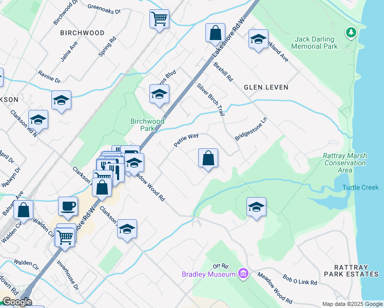map of restaurants, bars, coffee shops, grocery stores, and more near 920 Calder Road in Mississauga